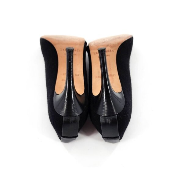 KATE SPADE Black Rhinestone Buckle Peep Toe Pumps Heels - Picture 10 of 13